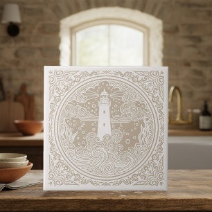 Coastal Life Series Lighthouse Sand D1208 Tile