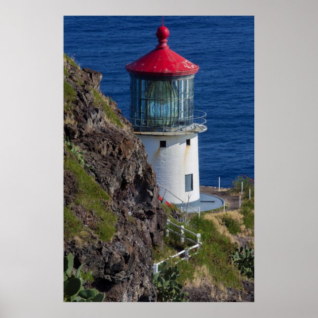 Coastal lighthouse, Hawaii Poster (Front)