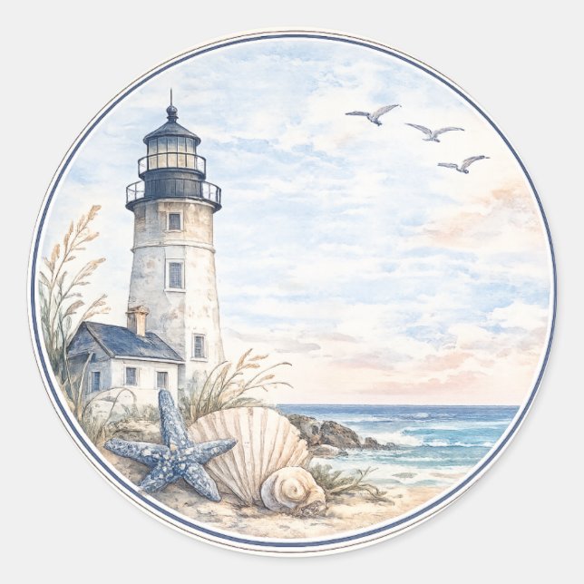 Coastal Lighthouse Sticker (Front)