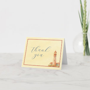 Coastal Lighthouse Thank You Card