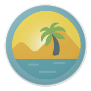 Coastal Living Design, Palm Trees Ceramic Knob