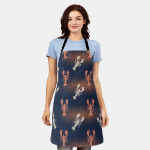 Coastal Lobster Pattern – Nautical Seafood Summer Apron