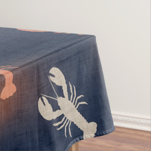 Coastal Lobster Pattern – Nautical Seafood Summer  Tablecloth