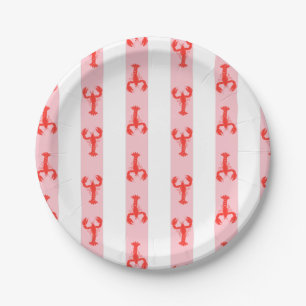 Coastal Lobster Summer Nautical Invitation Paper Plate