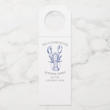 Coastal Lobster Wedding Rehearsal Dinner Sticker