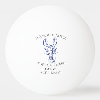 Coastal Lobster Wedding Rehearsal Dinner Sticker Ping Pong Ball