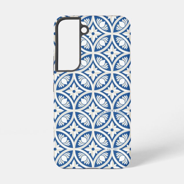 Coastal Lotus Tile Pattern - The White Lotus Samsung Galaxy S22 Case (Back)