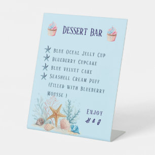Coastal Love Dessert Bar Wedding Table Pedestal Sign
