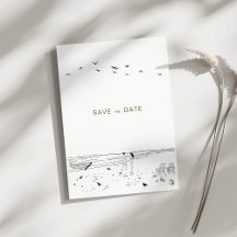 Coastal Love Sandy Beach Minimal Wedding 