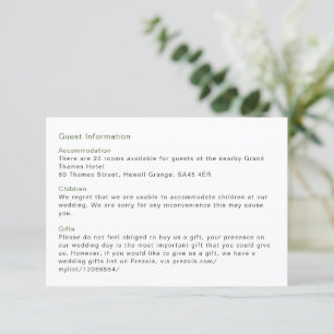 Coastal Love Sandy Beach Minimalist Line Art Guest Enclosure Card