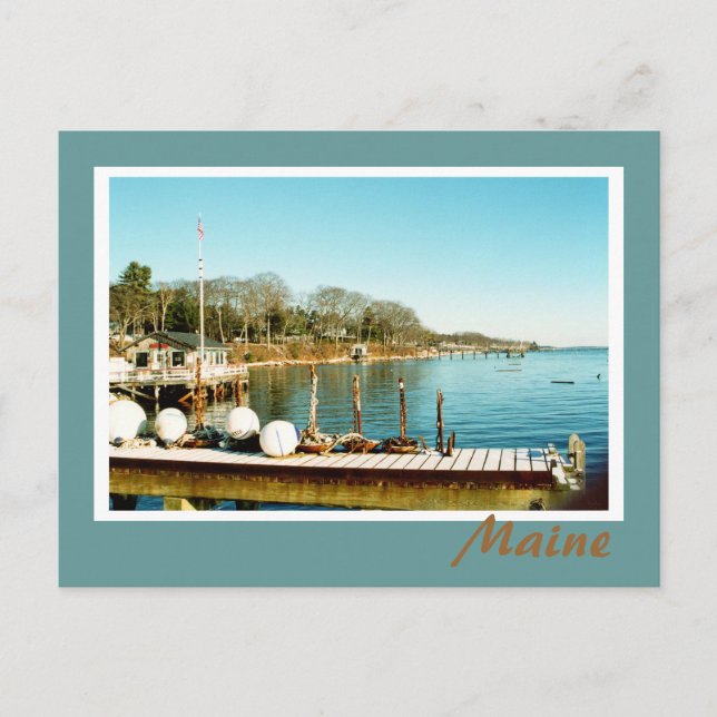 Coastal Maine Dock II Postcard (Front)