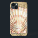 Coastal Map Collage iPhone 13 Case<br><div class="desc">There's nothing quite like this map of the sea life. This translucent collection of these seashells will go great on any products. It gives a vintage feel to the image and captures the sea life underwater. It includes a stripe pink and white seashell and a sepia coloured conch shell.</div>