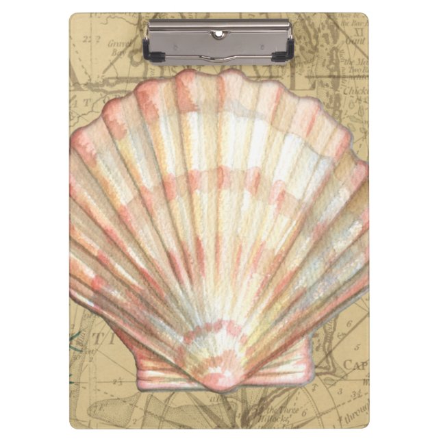 Coastal Map Collage Clipboard (Front)