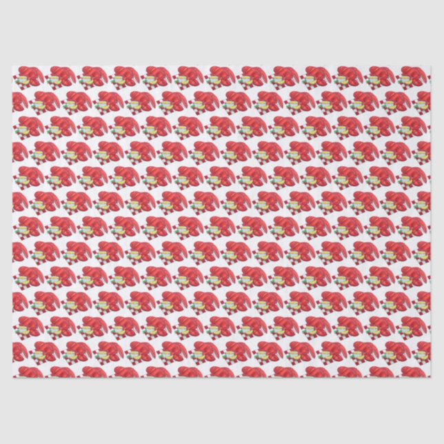 Coastal ME Maine Lobster Dinner Seafood Food Tissue Paper (Front)