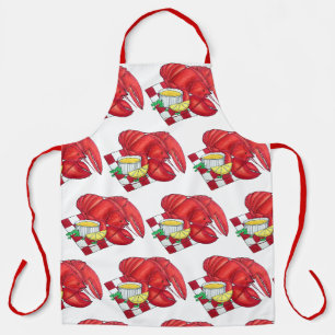 Coastal ME Maine Lobster Shack Seafood Dinner Apron