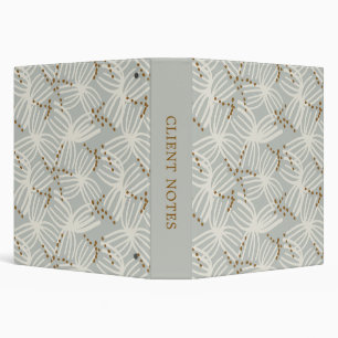 Coastal minimalist bohemian abstract - dusty blue binder
