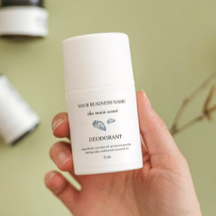 Coastal minimalist deodorant cosmetics packaging sticker