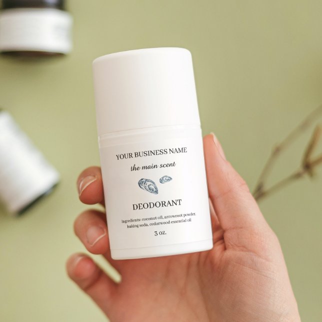 Coastal minimalist deodorant cosmetics packaging sticker (Creator Uploaded)