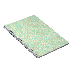 Coastal Mint Green Vintage French Scrollwork Notebook