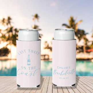 Coastal Modern Bachelorette Slim Can Cooler
