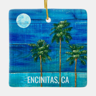 Coastal Moonlight Palm Tree Ornament