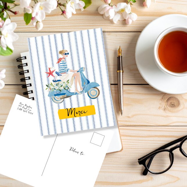 Coastal Motorscooter Postcard (Creator Uploaded)