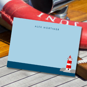 Coastal Nautical Lighthouse Personalized Card