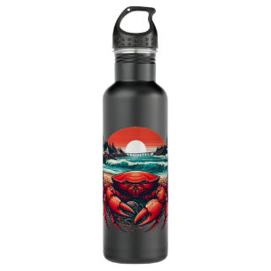coastal/nautical Maine crab 710 Ml Water Bottle