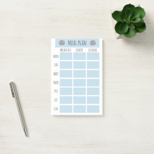 Coastal Nautical Meal Plan Post-it Notes