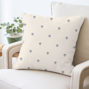 Coastal Nautical Pattern Throw Pillow