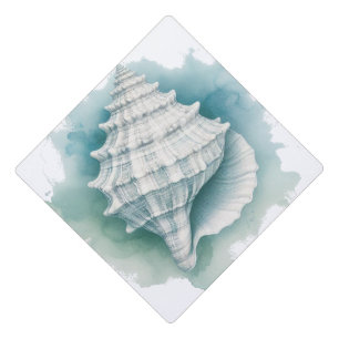 Coastal/Nautical seashell  Graduation Cap Topper