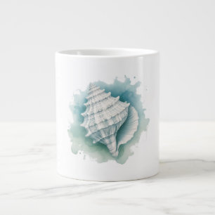 Coastal/Nautical seashell Large Coffee Mug