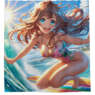 Coastal/Nautical/tropical anime surfer girl