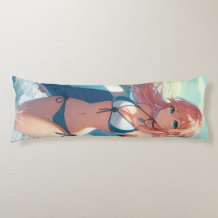 Coastal/Nautical/tropical anime surfer girl Body Pillow