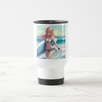 Coastal/Nautical/tropical anime surfer girl