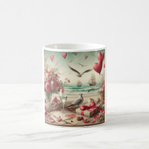 Coastal/Nautical Valentine's day Coffee Mug