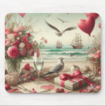 Coastal/Nautical Valentine's day  Mouse Pad<br><div class="desc">a hoy</div>