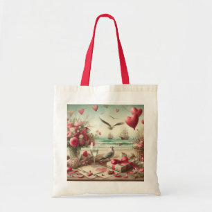 Coastal/Nautical Valentine's day  Tote Bag