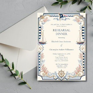Coastal Nautical Yacht Club Rehearsal Dinner  Invitation
