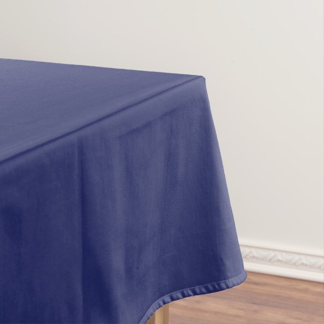 Coastal navy blue white lobster crab seahorse tablecloth (In Situ)