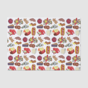 Coastal New England Foods Northeast America USA Tissue Paper