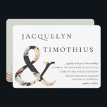 Coastal Oasis Boho-Chic Ampersand Wedding Invitation<br><div class="desc">Beautiful ampersand inlayed with watercolor bohemian palm fronds in chic earthy shades of ivory,  silver sage,  beige and rust orange,  modern wedding invitation. Back of card features solid silver sage colour and matching dried foliage arrangement.</div>