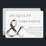 Coastal Oasis Boho-Chic Ampersand Wedding Invitation<br><div class="desc">Beautiful ampersand inlayed with watercolor bohemian palm fronds in chic earthy shades of ivory,  silver sage,  beige and rust orange,  modern wedding invitation. Back of card features solid silver sage colour and matching dried foliage arrangement.</div>