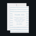 Coastal Ocean Party | Nautical Waves Kids Birthday Thank You Card<br><div class="desc">Send a heartfelt note of appreciation with this cute nautical thank you card in soft coastal blues. Featuring a modern wave design, it’s perfect for kids’ birthdays, baby showers, or any ocean inspired celebration. Personalize with your own message to make it truly special, and pair it with matching invitations, table...</div>