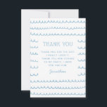 Coastal Ocean Party | Nautical Waves Kids Birthday Thank You Card<br><div class="desc">Send a heartfelt note of appreciation with this cute nautical thank you card in soft coastal blues. Featuring a modern wave design, it’s perfect for kids’ birthdays, baby showers, or any ocean inspired celebration. Personalize with your own message to make it truly special, and pair it with matching invitations, table...</div>