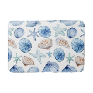 Coastal Ocean Seashell Bath Mat