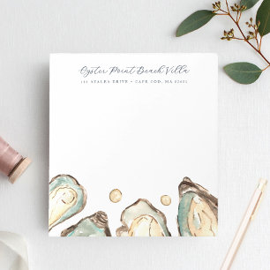 Coastal Oyster Personalized Vacation Rental Notepad