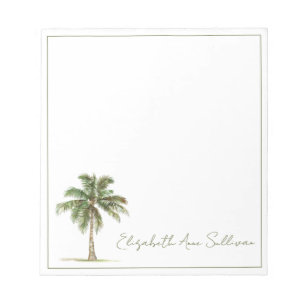 Coastal Palm Tree Personalized Notepad