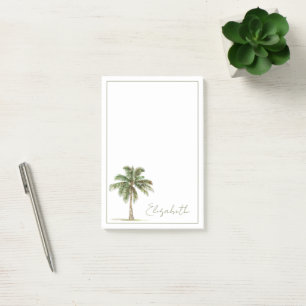 Coastal Palm Tree Personalized Post-it Notes