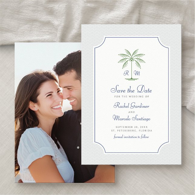 Coastal Palm Tree Wedding Save the Date (Creator Uploaded)